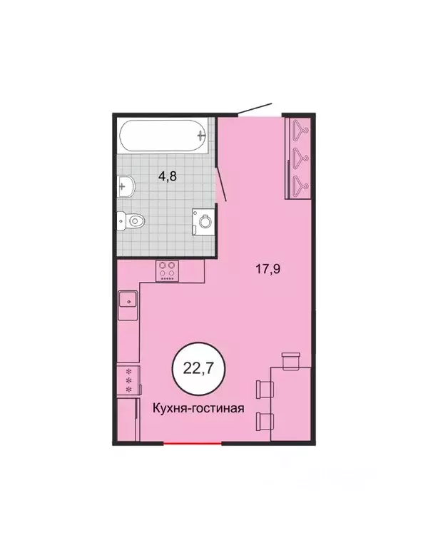 1-к кв. Ставропольский край, Михайловск Шпаковский район, пер. ... - Фото 1