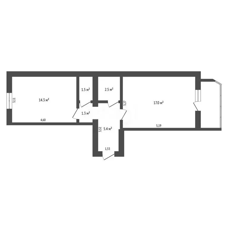 1-комнатная квартира: Чигири, 1-я Тепличная улица, 12/1 (42 м) - Фото 1