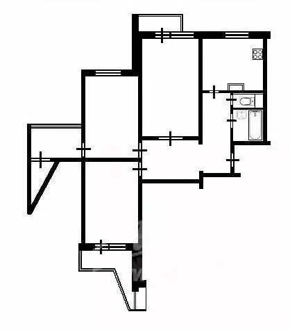 3-к кв. Москва ул. Маршала Катукова, 15К1 (73.1 м) - Фото 2