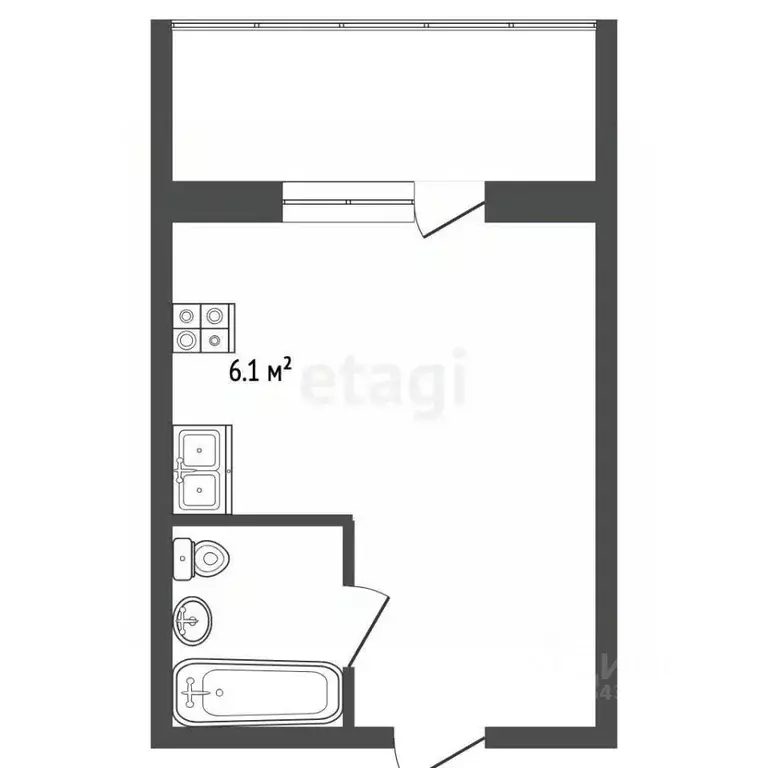 Студия Алтайский край, Барнаул ул. Имени В.Т. Христенко, 3 (26.1 м) - Фото 2