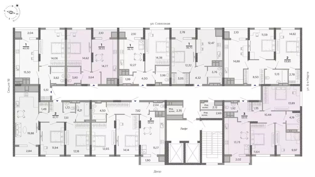 3-к кв. Рязанская область, Рязань Совхозная ул., 6 (69.15 м) - Фото 1