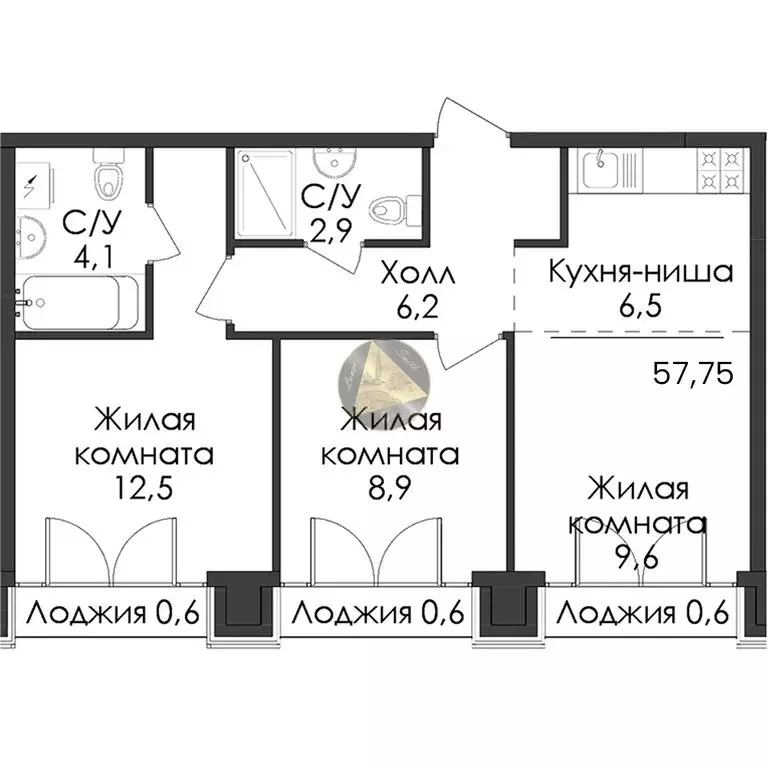 2-комнатная квартира: Санкт-Петербург, набережная Обводного канала, ... - Фото 0