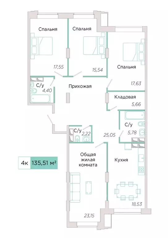 4-к кв. Самарская область, Тольятти Спортивная ул., 21 (135.51 м) - Фото 0