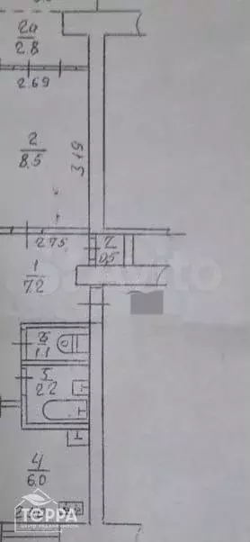 2-к. квартира, 48,3 м, 4/5 эт. - Фото 0