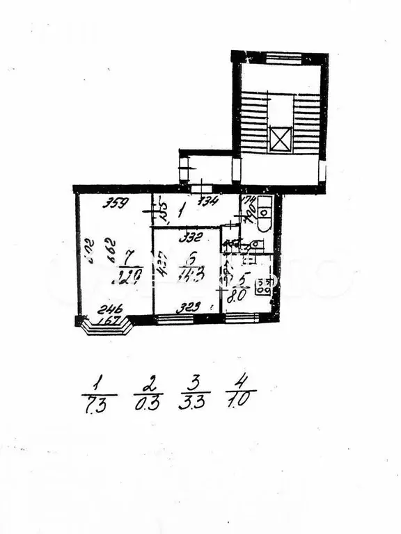 2-к. квартира, 57,1 м, 2/7 эт. - Фото 1