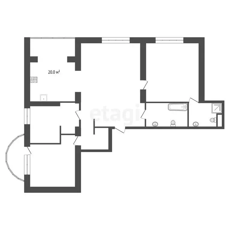 3-комнатная квартира: Тюмень, улица Кузнецова, 13 (142 м) - Фото 0