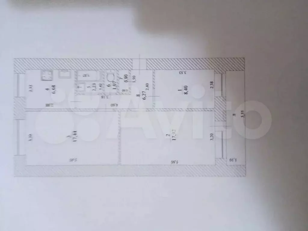 3-к. квартира, 60,9 м, 8/9 эт. - Фото 1