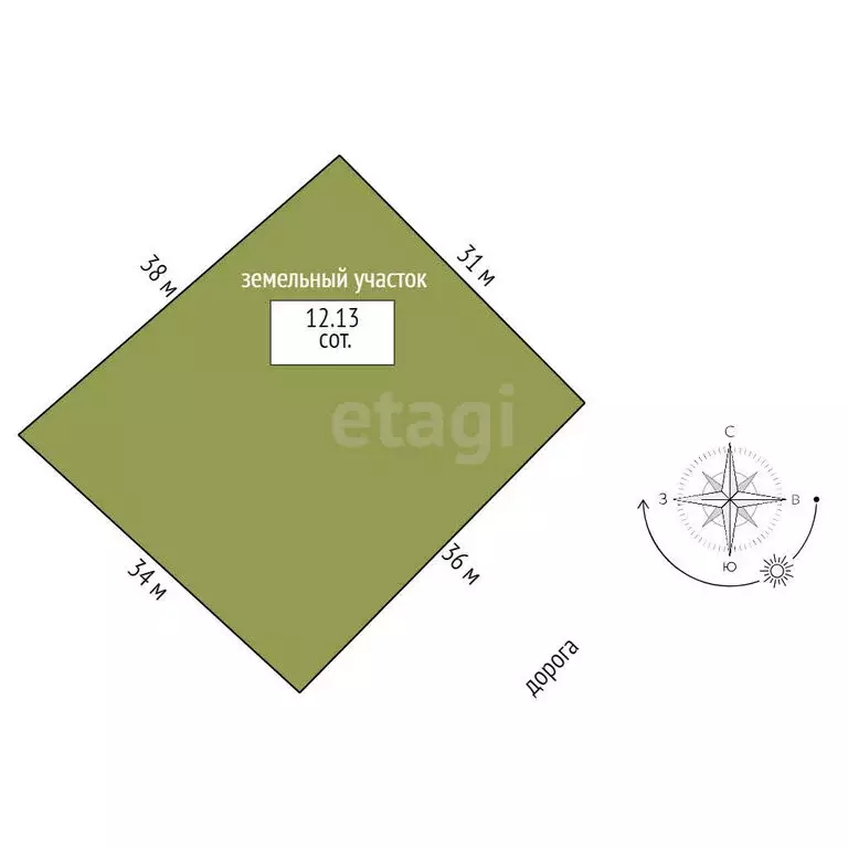 Участок в Тюменская область, Ялуторовский муниципальный округ, село ... - Фото 1