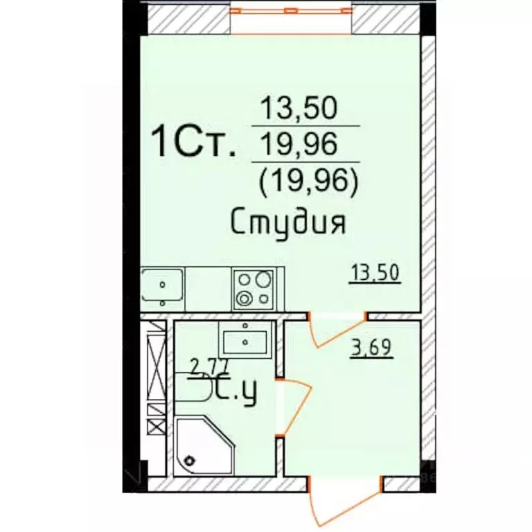 Студия Дагестан, Дербент ул. Графа Воронцова, 80 (19.96 м) - Фото 0