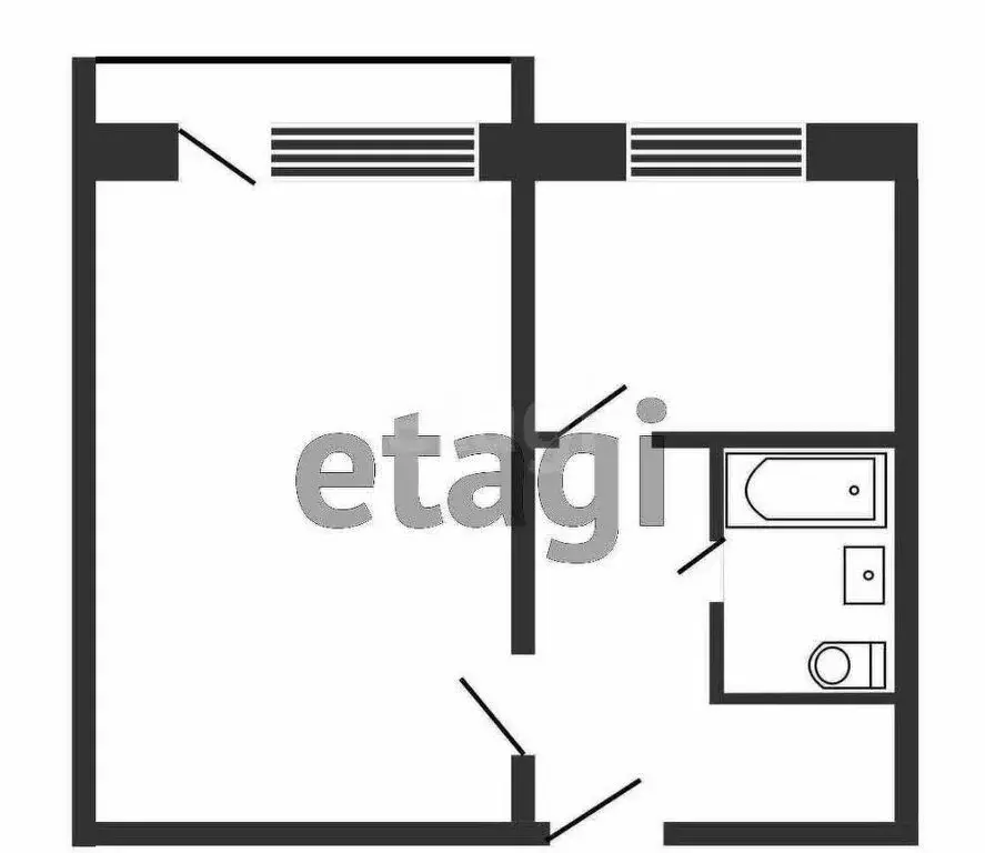 1-комнатная квартира: Сатка, микрорайон Западный, 11 (29.9 м) - Фото 1