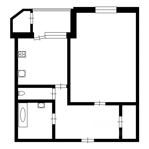 1-к кв. Ханты-Мансийский АО, Сургут просп. Мира, 9/1 (43.6 м) - Фото 1