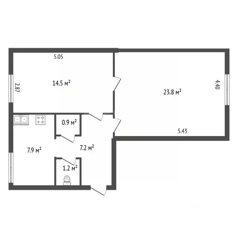 2-к кв. Санкт-Петербург ул. Красного Текстильщика, 9-11 (55.5 м) - Фото 2