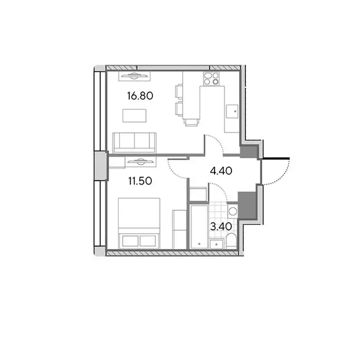 Продаётся 1-к квартира, 36.1 м - Фото 0