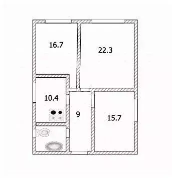 3-к кв. Томская область, Томский район, Богашевское с/пос, с. Богашево ... - Фото 2