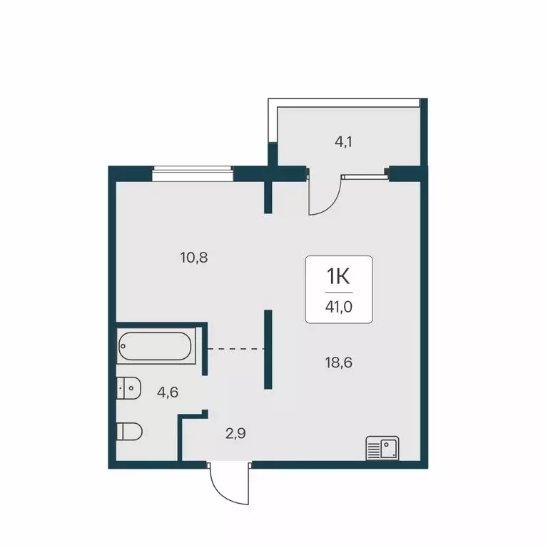 1-комнатная квартира: Новосибирск, квартал на Игарской (41 м) - Фото 0