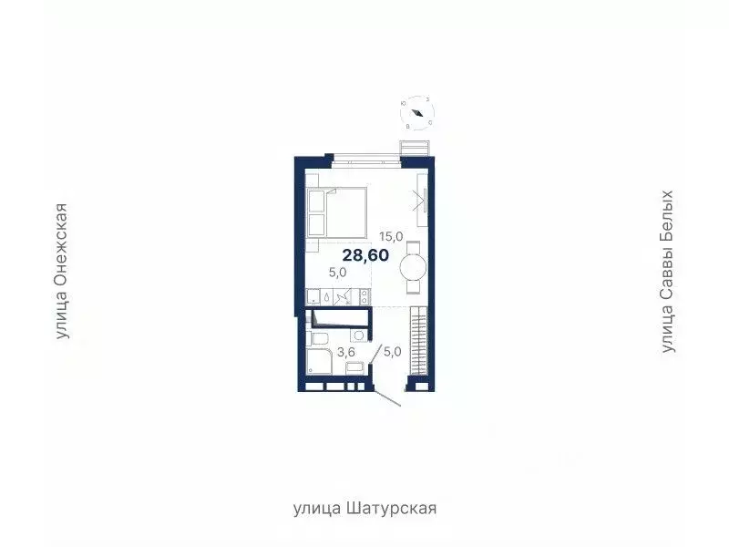 Студия Свердловская область, Екатеринбург ул. Шатурская (28.6 м) - Фото 0