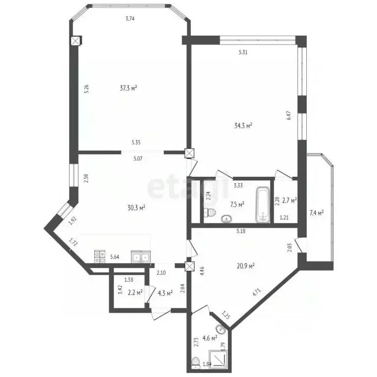 3-к кв. Крым, Ялта ул. Володарского, 9 (146.0 м) - Фото 1