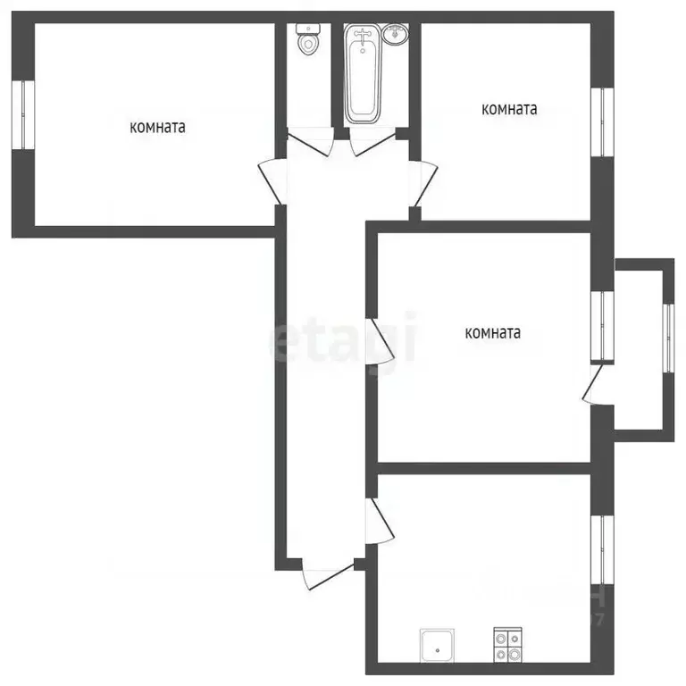 3-к кв. Смоленская область, Смоленск ул. Нормандия-Неман, 9 (67.3 м) - Фото 1