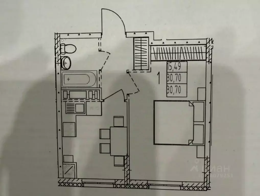 1-к кв. Волгоградская область, Волгоград ул. Тракторостроителей, 21 ... - Фото 2