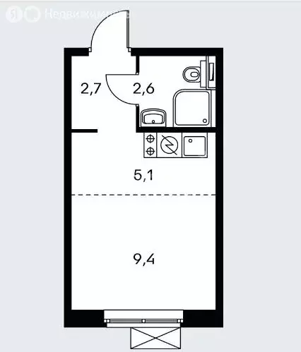 Квартира-студия: Ижевск, проспект Конструктора М.Т. Калашникова, 11к3 ... - Фото 1