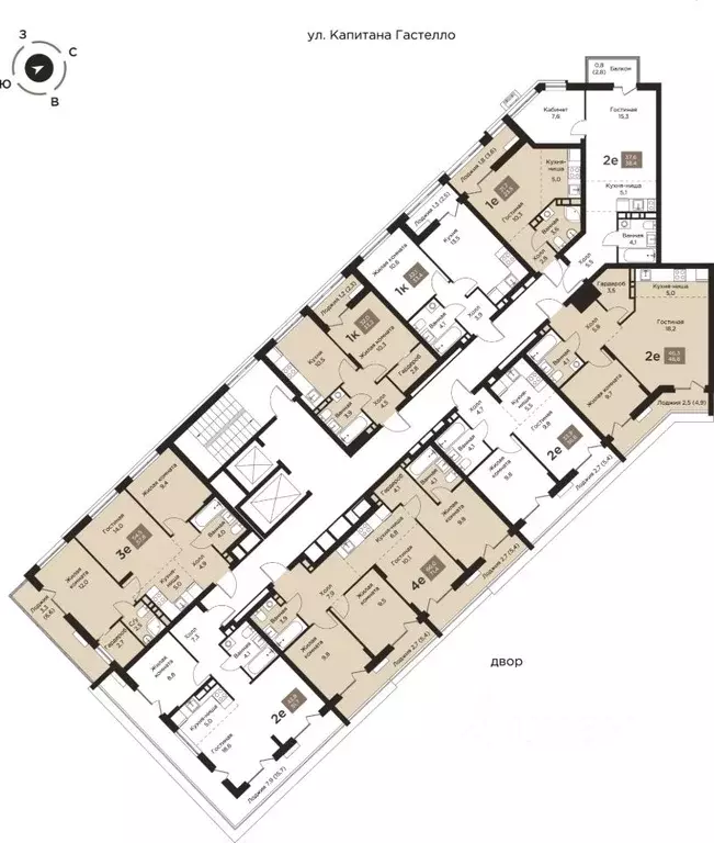 1-к кв. Пермский край, Пермь ул. Капитана Гастелло, 21 (33.2 м) - Фото 2