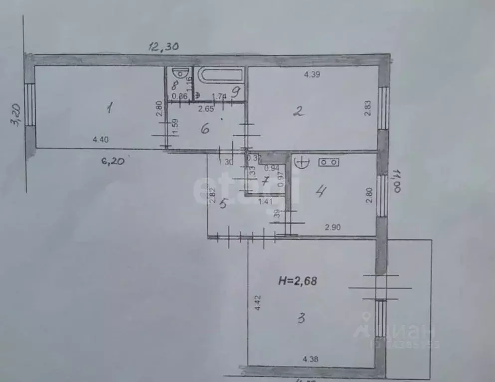 3-к кв. Алтайский край, Калманский район, с. Новороманово ул. ... - Фото 2