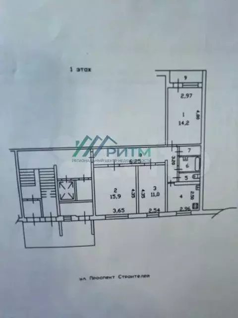 3-к. квартира, 69 м, 1/9 эт. - Фото 0