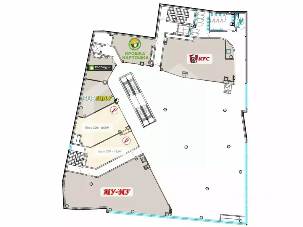 Помещение свободного назначения в Москва Большая Семеновская ул., 20 ... - Фото 2