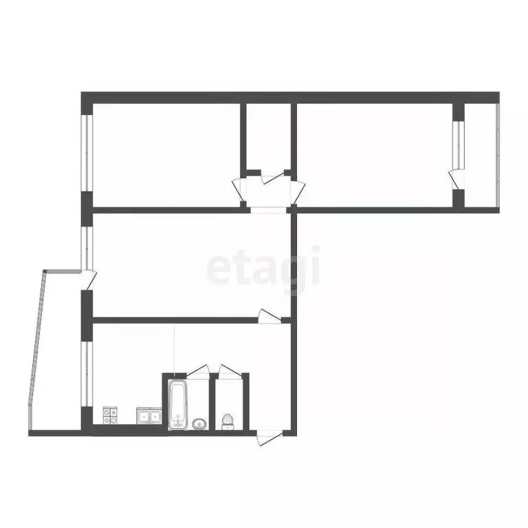 3-к кв. Мордовия, Саранск Гожувская ул., 4 (64.1 м) - Фото 2