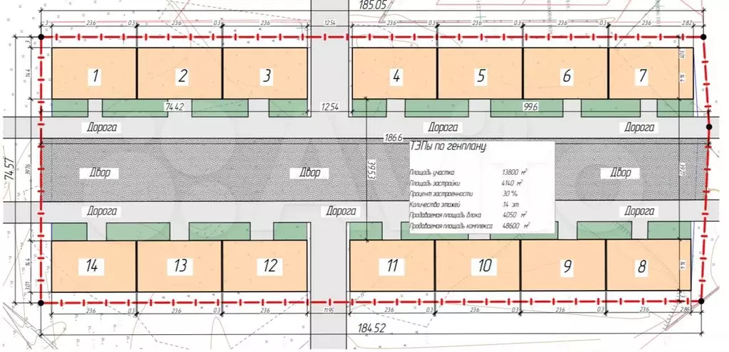 2-к. квартира, 70 м, 6/14 эт. - Фото 1