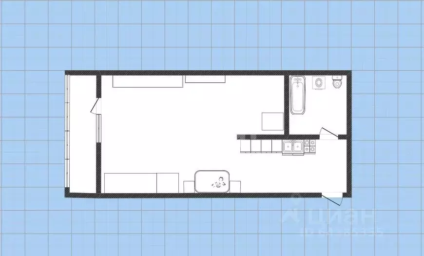Студия Алтайский край, Бийск Советская ул., 189/6 (31.8 м) - Фото 2