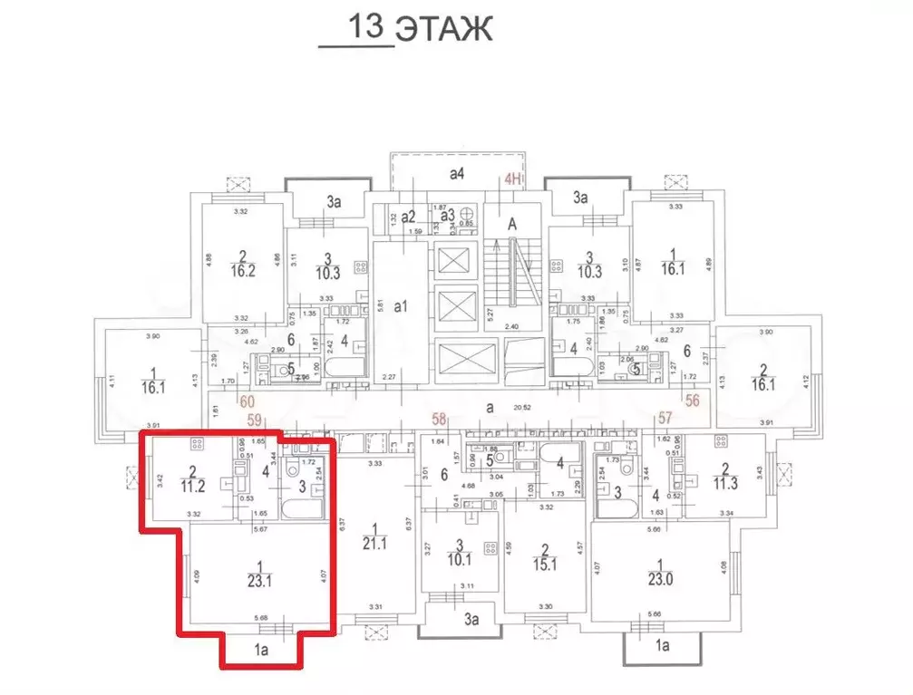 Аукцион: 1-к. квартира, 43,4 м, 13/21 эт. - Фото 1