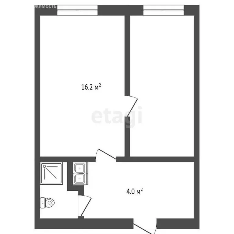 1-комнатная квартира: Стерлитамак, проспект Ленина, 40А (22.5 м) - Фото 0