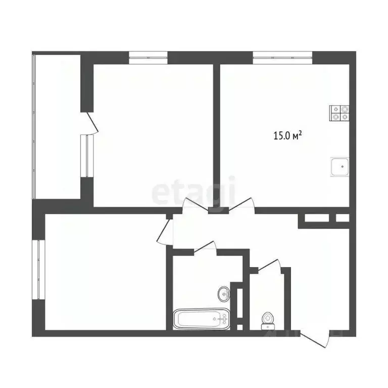 2-к кв. Тюменская область, Тюмень ул. Дмитрия Менделеева, 7 (69.6 м) - Фото 1