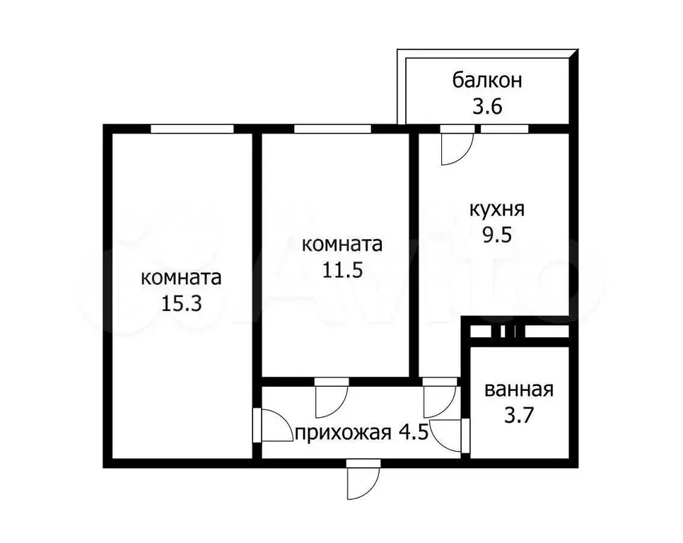 2-к. квартира, 44,8 м, 13/16 эт. - Фото 0