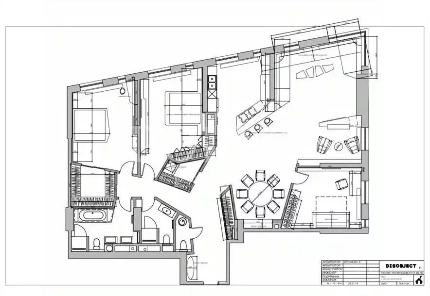 4-к кв. Москва Мосфильмовская ул., 8 (210.8 м) - Фото 2