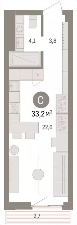 Квартира-студия: Екатеринбург, жилой район Сортировочный, микрорайон ... - Фото 2