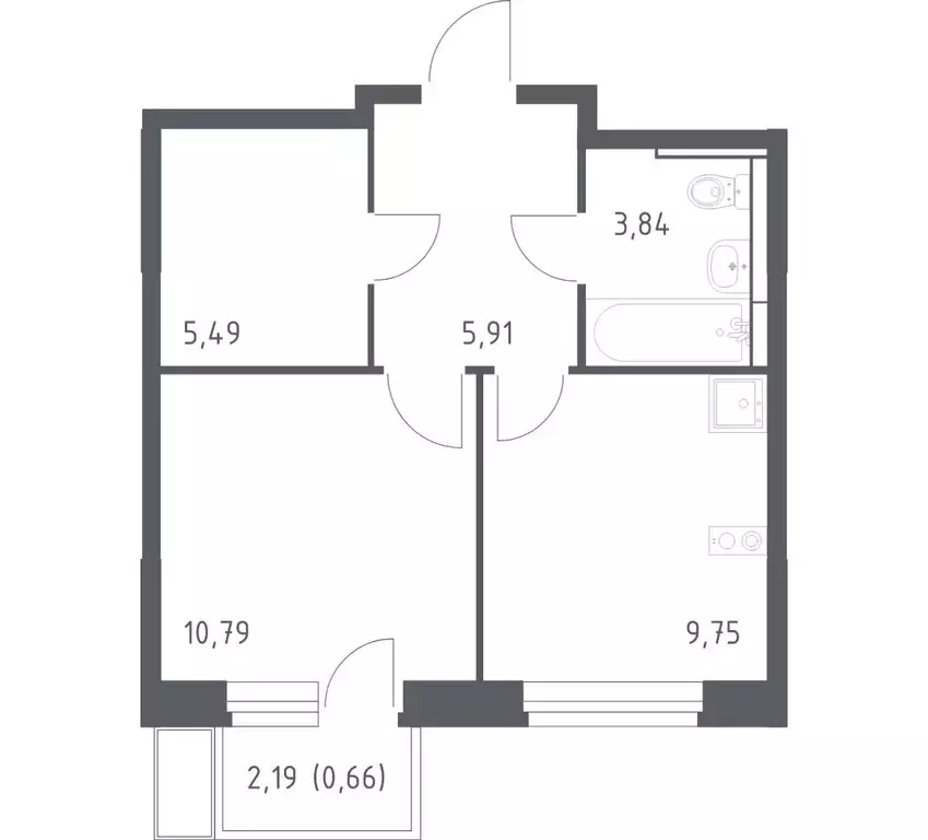 1-комнатная квартира: Ленинский городской округ, ЖК Новое Видное, 15 ... - Фото 1