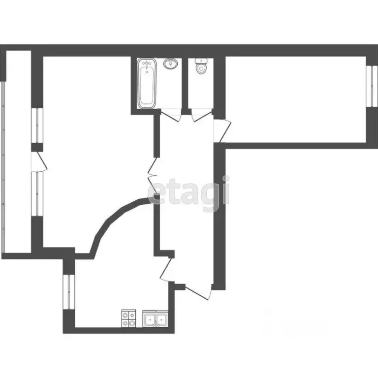 2-к кв. Тюменская область, Тюмень ул. Таллинская, 7 (60.4 м) - Фото 2