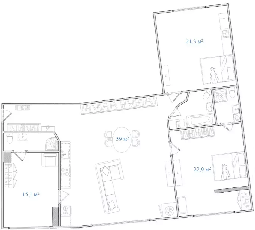 3-комнатная квартира: Мытищи, улица Комарова, 2к2 (119.6 м) - Фото 1