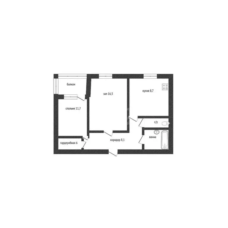 2-комнатная квартира: Нефтекамск, Березовское шоссе, 4А (52.9 м) - Фото 1
