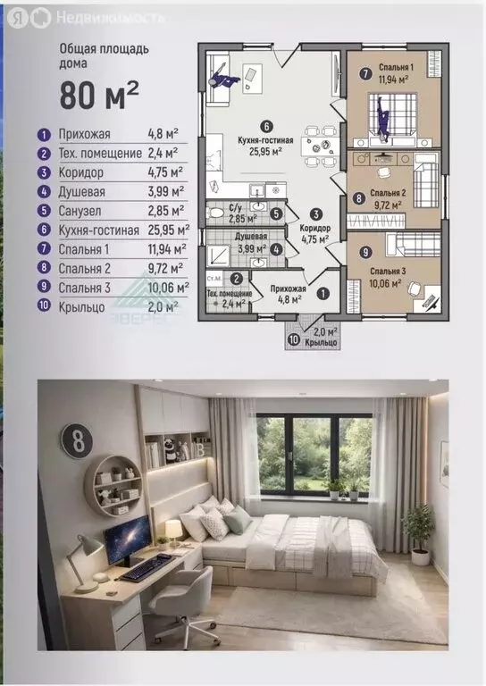 Дом в Алтайский район, деревня Кайбалы (80 м) - Фото 2