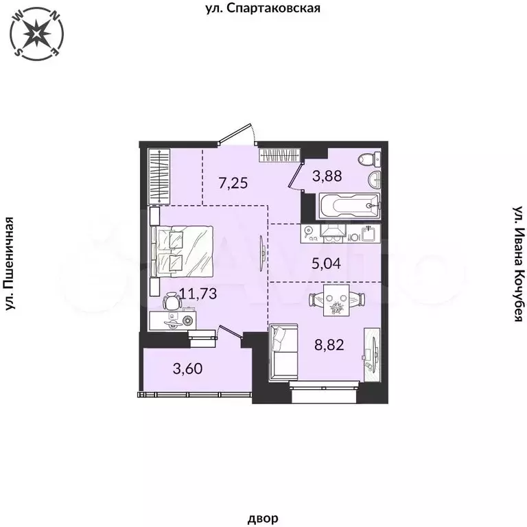 2-к. квартира, 40,3 м, 12/12 эт. - Фото 0