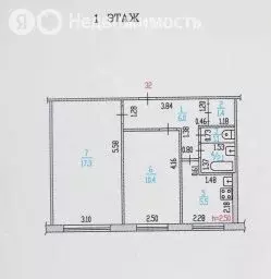 2-комнатная квартира: Барнаул, улица Георгиева, 31 (43.8 м) - Фото 1