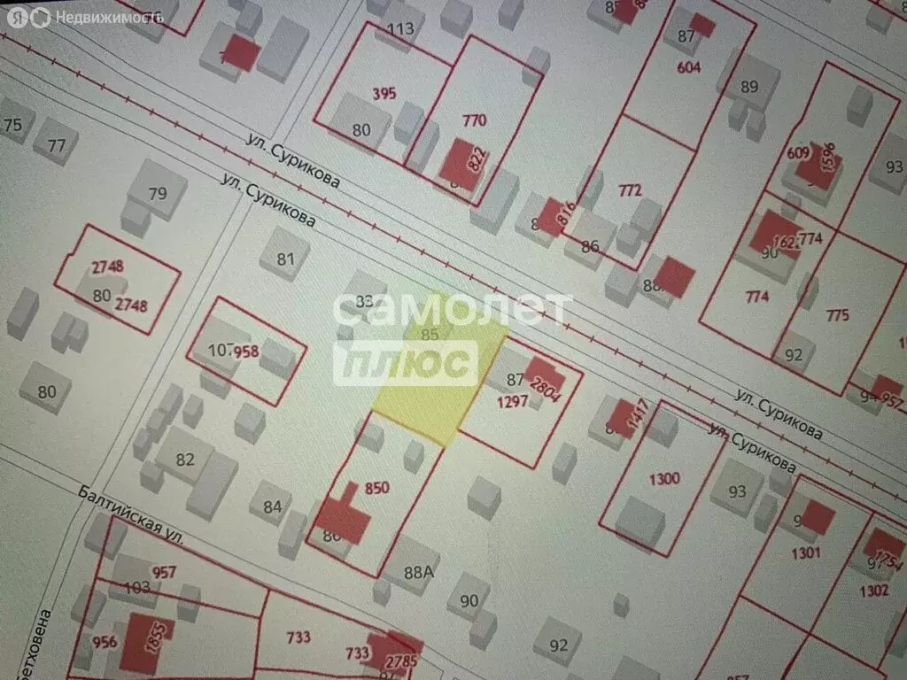 Участок в Кемерово, улица Сурикова, 85 (6.57 м) - Фото 1