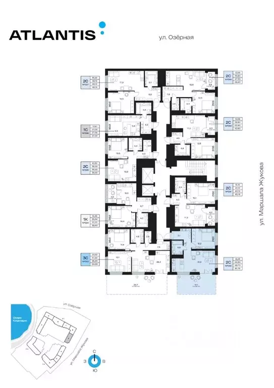 2-к кв. Башкортостан, Уфа Сипайлово жилрайон, Атлантис жилой комплекс ... - Фото 1