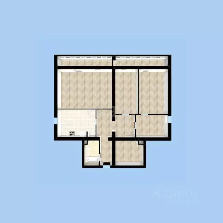 4-к кв. Башкортостан, Уфа Владивостокская ул., 11/1 (112.2 м) - Фото 2