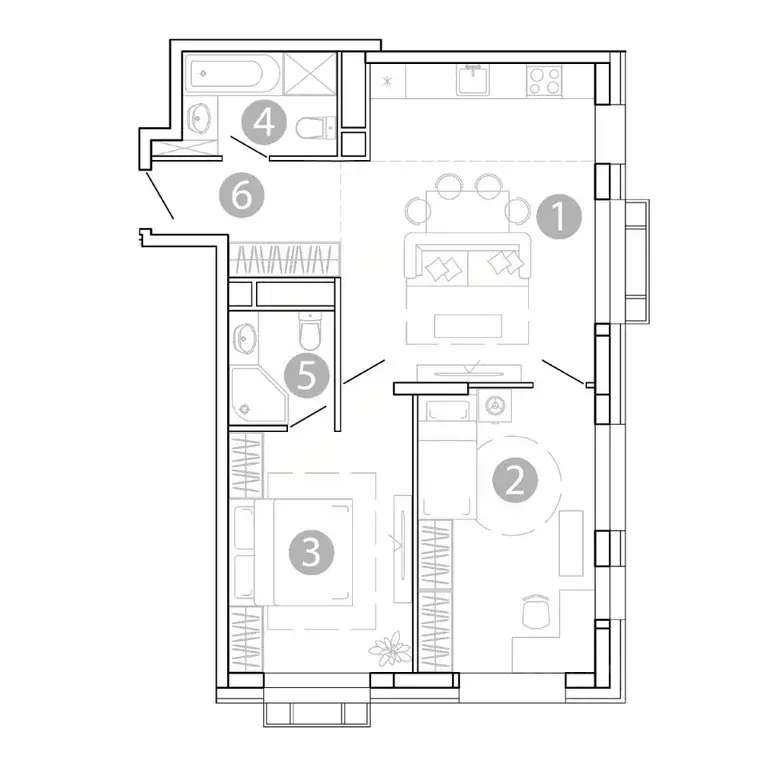 3-к кв. Забайкальский край, Чита 1-я Коллективная ул., 6 СТР (63.72 м) - Фото 1