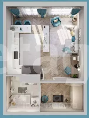1-к кв. Иркутская область, Иркутск наб. Верхняя, 131 (40.0 м) - Фото 2