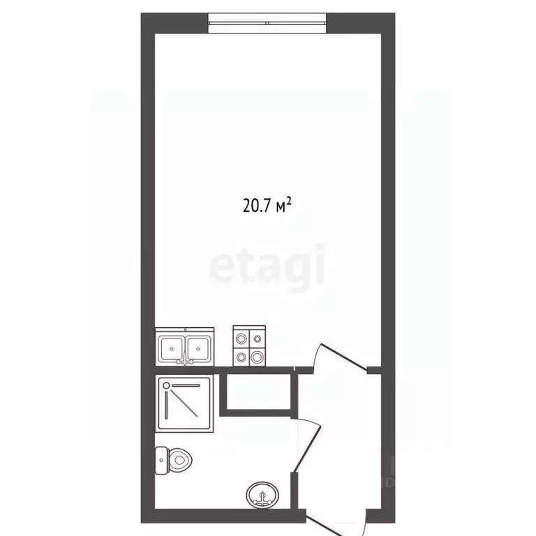 Студия Санкт-Петербург ул. Пейзажная, 30 (20.5 м) - Фото 2